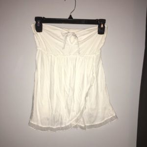 abercrombie white strapless top
